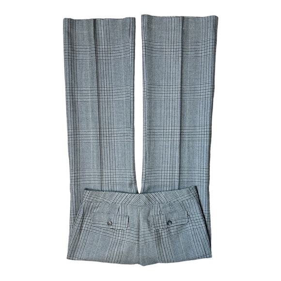 ANN TAYLOR WOOL BLEND HERRINGBONE FLAT FRONT LINED WIDE LEG TROUSER PANTS - Picture 7 of 11